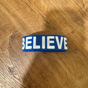 Blue 'Believe' Wristband​​​​